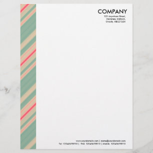Papier À En-tête Personnalisé Marge de couleur - Bandes 310515 (07)