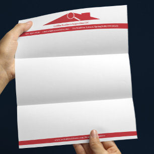 Papier À En-tête Personnalisé Modèle d'entête de lettre pour les services d'insp