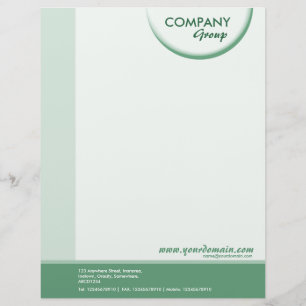 Papier À En-tête Personnalisé Ombre croissant - tons verts 02