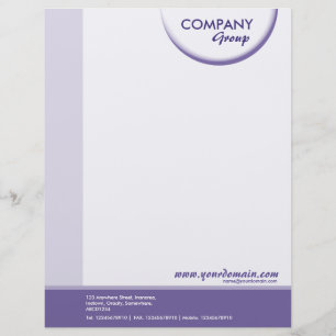 Papier À En-tête Personnalisé Ombre du croissant - Bleu violet