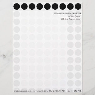 Papier À En-tête Personnalisé Personnalisable n'importe quel Motif Pois couleur 