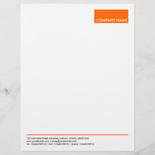Papier À En-tête Personnalisé Rectangle - orange