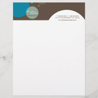 Papier À En-tête Personnalisé RETRO BUSINESS LETTERHEAD :: grands points 4