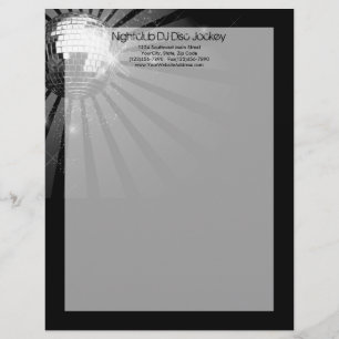 Papier À En-tête Personnalisé Silver Sparkle