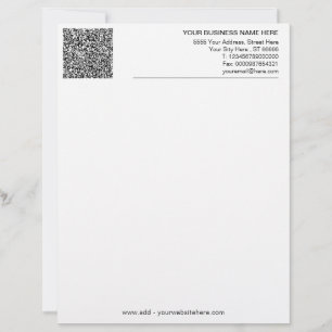 Papier à en-tête personnalisé Votre nom Info et QR