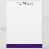 Pied de page couleur monogramme - Pourpre foncé