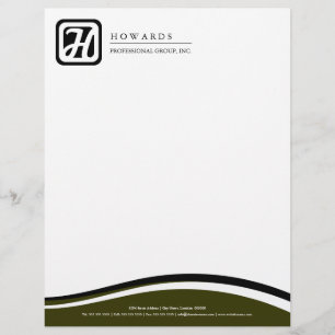 Papier à en-tête professionnel avec monogramme