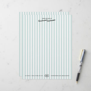 Papier à en-tête rayé de la station balnéaire de C