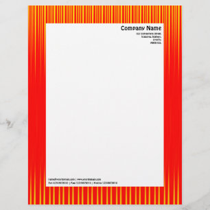 Papier À En-tête Rayons - Rouge et Jaune
