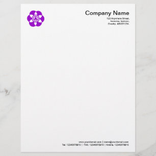 Papier À En-tête Symbole du cercle de culture 02 - violet