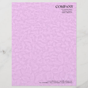 Papier À En-tête Texture feuillue sous-développée - rose