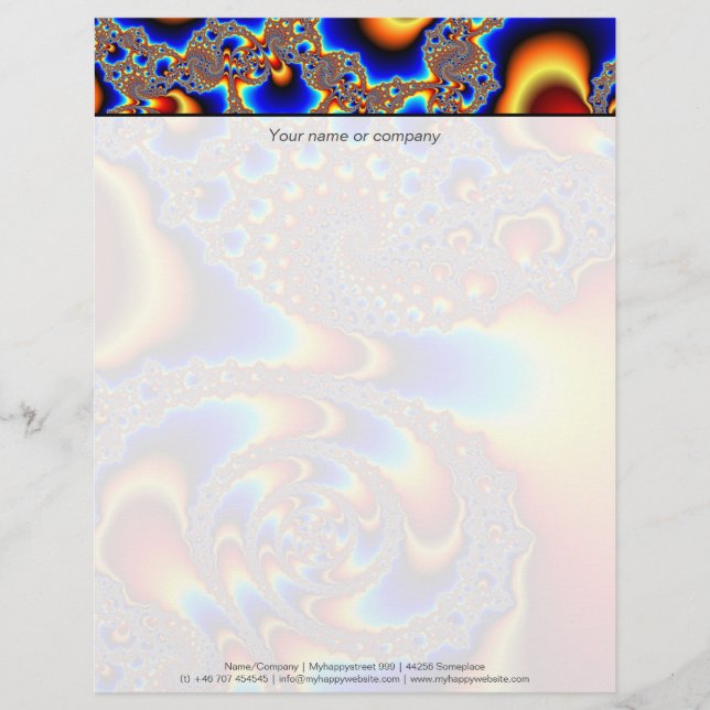 Papier À En-tête Traverser - Art fractal (Devant)