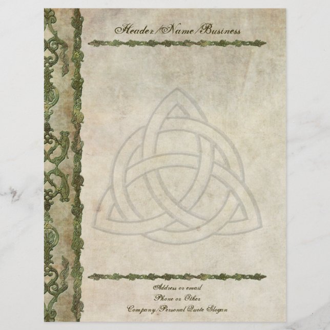 Papier À En-tête Triquetra naturel (Devant)