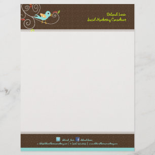 Papier À En-tête Tweet PixDezines, tweet, SEO marketing/DO-IT-YOURS