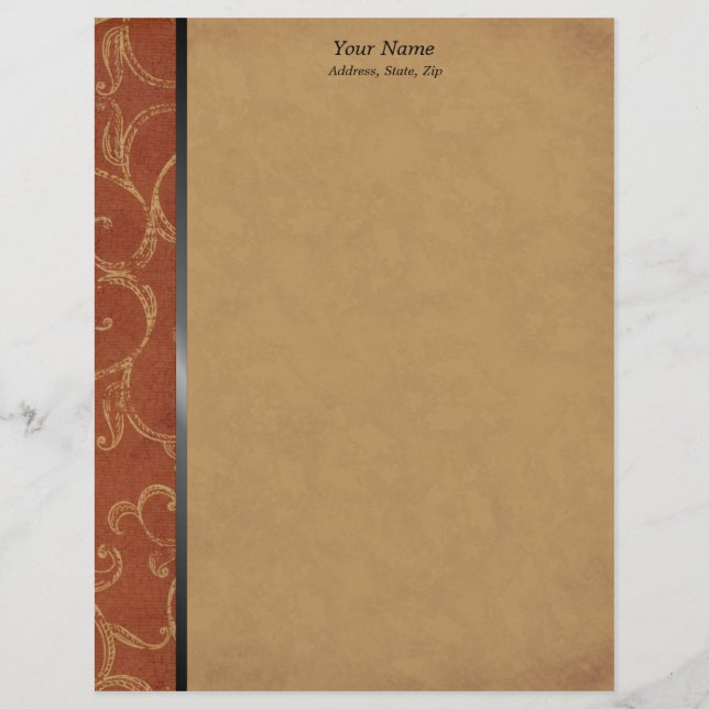 Papier À En-tête Vintage de l'Orange (Devant)