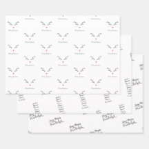 Papier à enveloppement à thème Rudolph