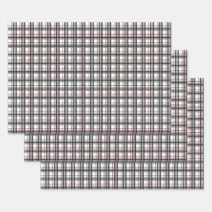 Papier à enveloppement blanc et rouge plaqué noi