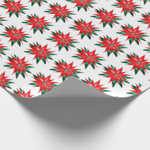 Papier à enveloppement cadeau Poinsettia