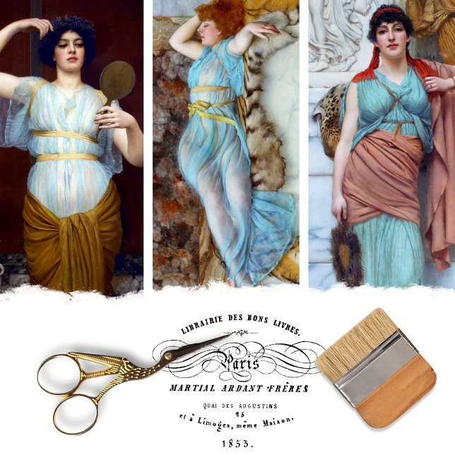 Papier à enveloppement de découpage pour femme vin (Créateur téléchargé)