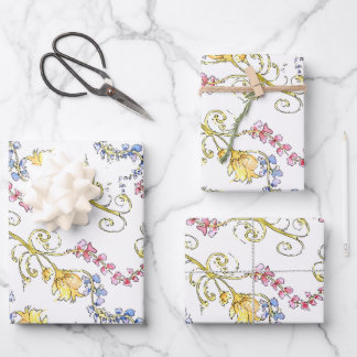 Papier à enveloppement floral