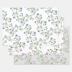 Papier à enveloppement floral de la vigne Ensembl
