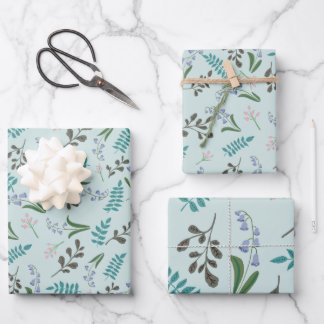 Papier à enveloppement floral en bois enchâssé