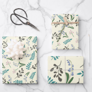 Papier à enveloppement floral en bois enchâssé
