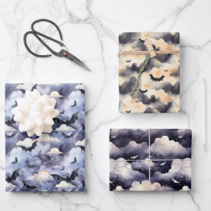 Papier à enveloppement Halloween de nuit éffrayant