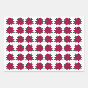 Papier à enveloppement Poinsettia