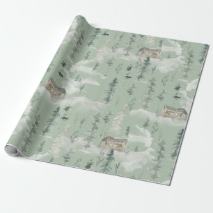 Papier à enveloppement pour cadeau Cabine de Wood