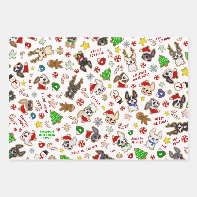 Papier à enveloppement pour chien de taureau franç (Devant 2)