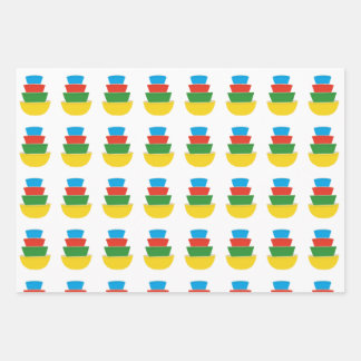 Papier à enveloppement Pyrex vintage Couleurs prim