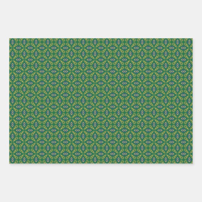 Papier à envelopper avec motif géométrique moderne (Devant)
