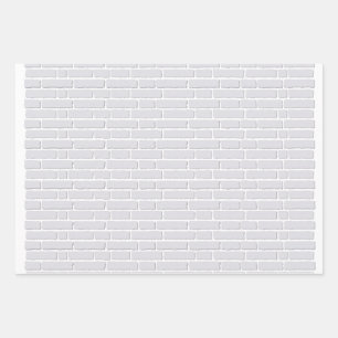 Papier à envelopper avec mur en briques blanches