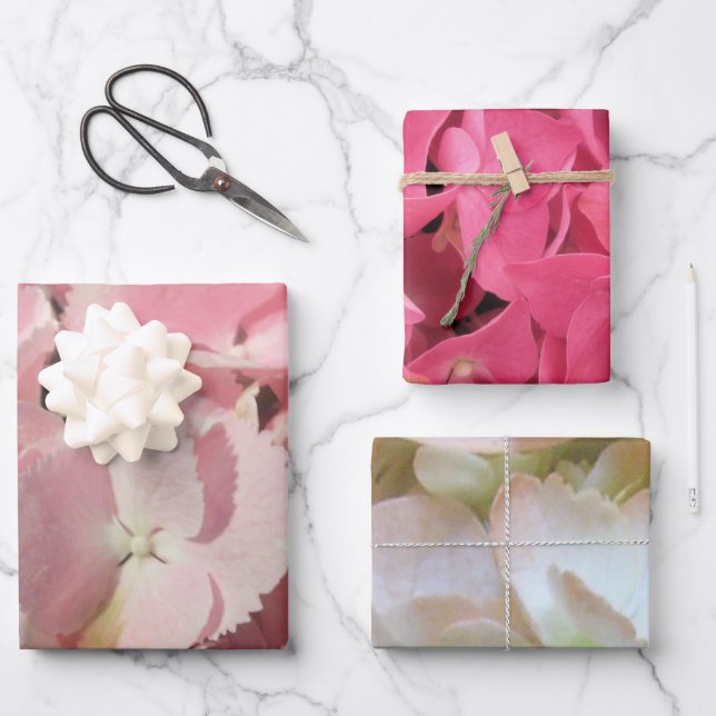 Papier à envelopper - Collection Hydrangea I (Recto)