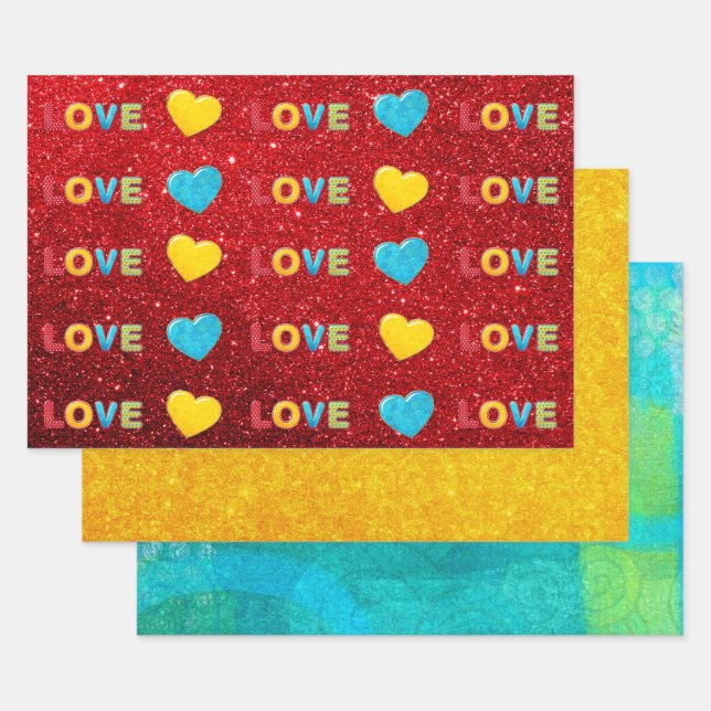 Papier à envelopper Feuille plate de 3 (Lot)