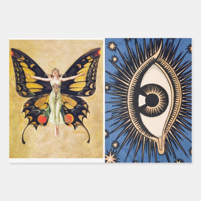 Papier à envelopper Feuille plate Ensemble de 3 ye (Devant)