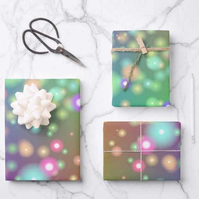 Papier à envelopper - Fireflies et feux de fée (Recto)