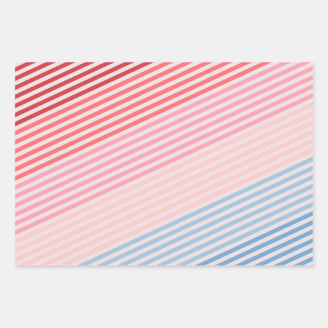 Papier à envelopper Jeu de feuilles plats/3 bandes (Devant)