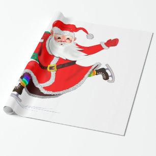 Papier à envelopper Noël Père Noël Cadeau