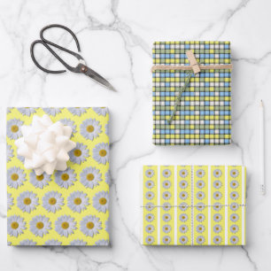 Papier à envelopper - Nouvelle marguerite blanche