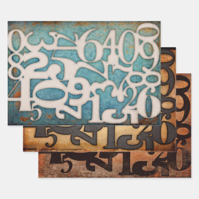 Papier à envelopper pour découpage ou collage (Lot)