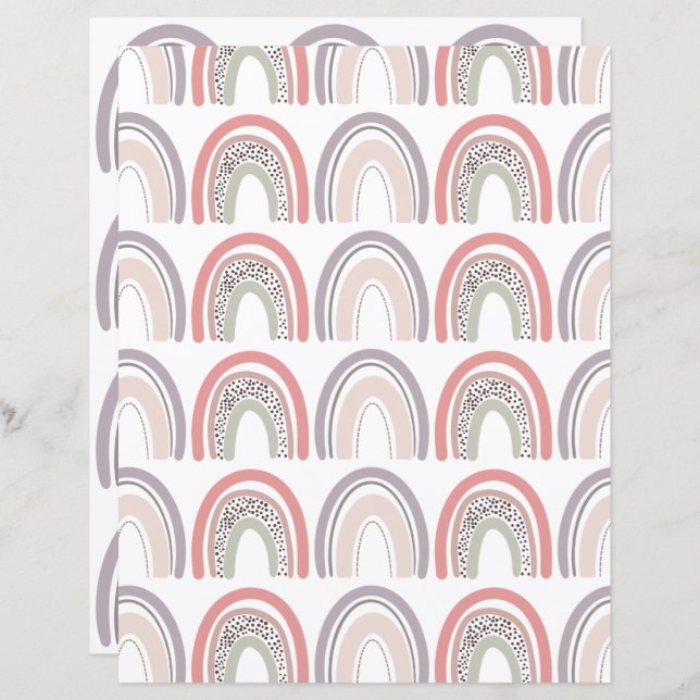 papier à grappes arc-en-ciel (Devant / Derrière)