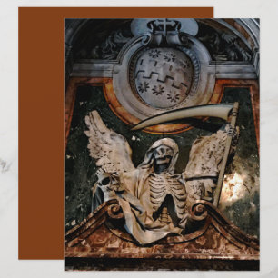 Papier à gratte à squelette à ailes d'Halloween go