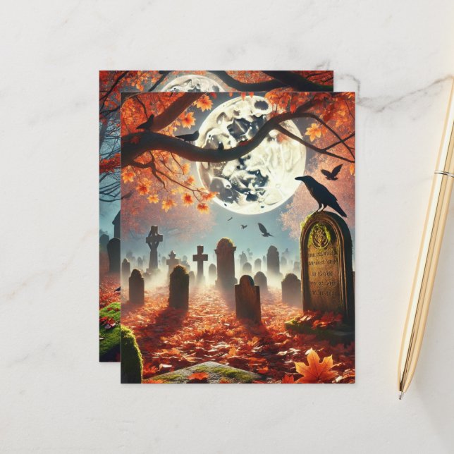 Papier à gratter pour ciels Whimsigoth Misty Grave (Devant/Arrière en situation)