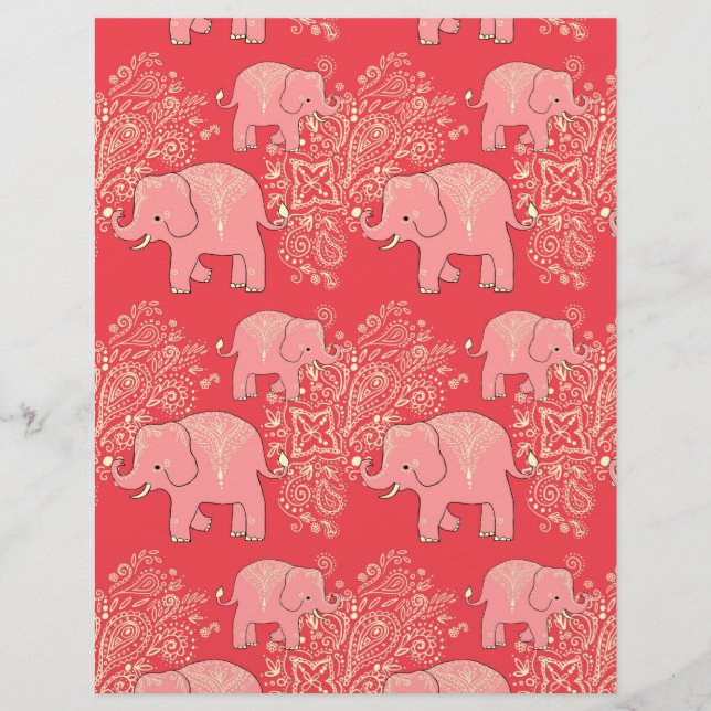 papier à gratter pour éléphants mehndi 8,5 x 11 (Devant)