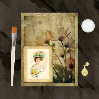 Papier à grattoir à fleurs désaffectées