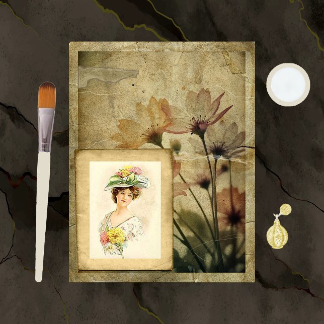 Papier à grattoir à fleurs désaffectées (Créateur téléchargé)