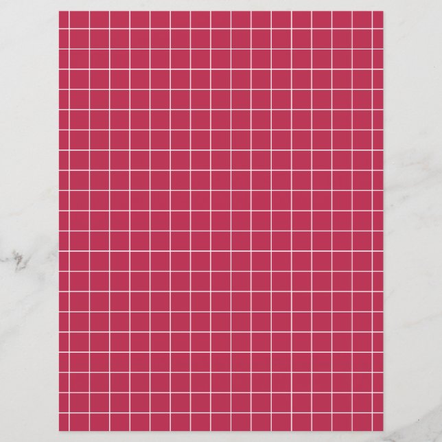 Papier à grilles géométrique Magenta moderne (Devant)