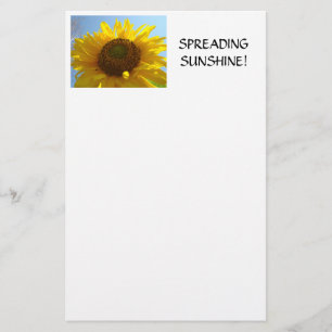 PAPIER À LETTRE Cadeau Tournesol Répandant la Joie